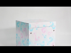 豪華 大きい色 プリント ボタン マグネット 折りたたみ ギフト ボックス